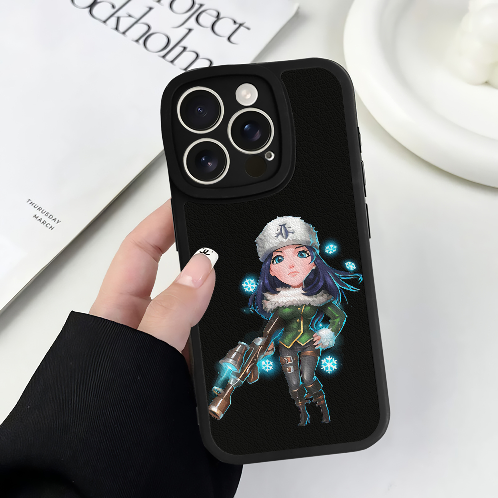 （画像用） リーグ・オブ・レジェンド League of Legends LOL 【iPhone 16シリーズ対応】シリコンスマホケース（レザー調） 材質：シリコン